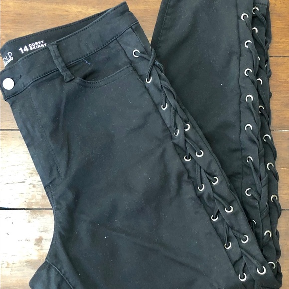jcpenney Denim - Black jean with laces jcpenney Denim - Black jean with laces